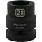 Dynamic 1" Drive Standard Socket, Black Phosphate, Tools 28MM X 1" Drive, 6 Point Standard Length D025028 - alternate 5